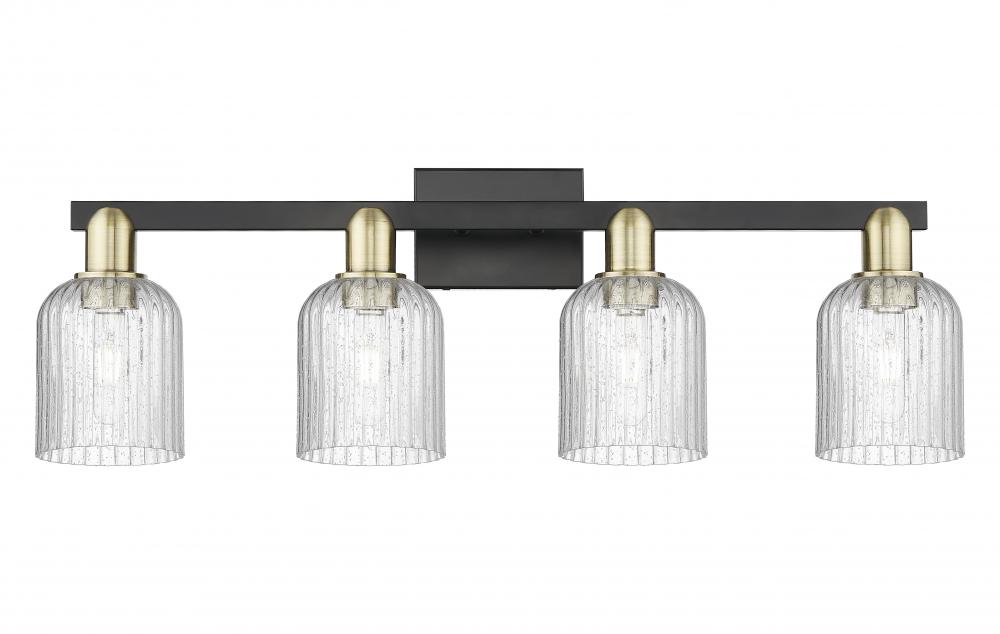 Bridal Veil - 4 Light - 36 inch - Black Antique Brass - Bath Vanity Light