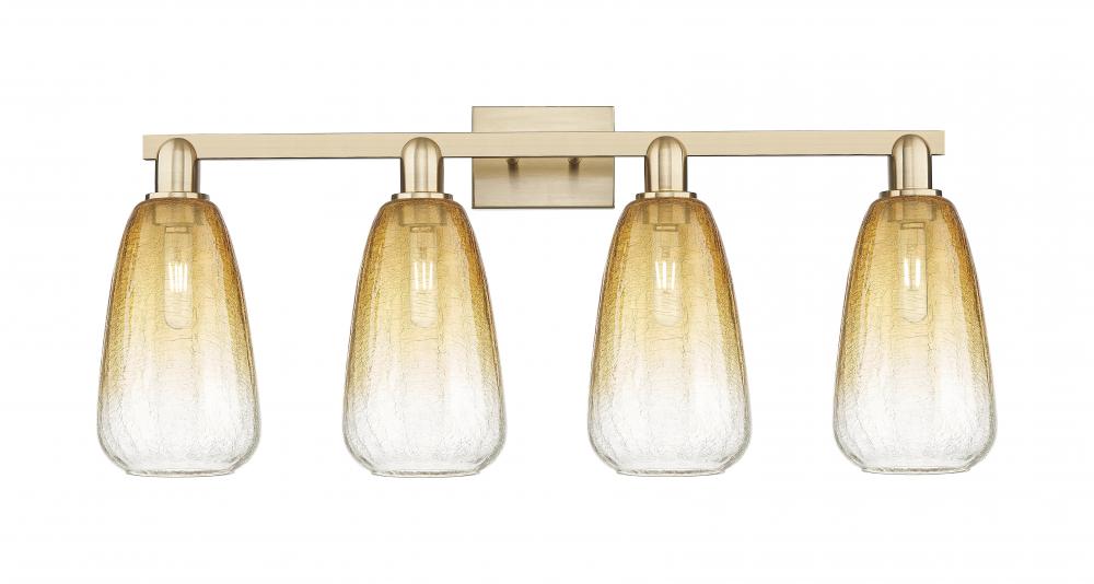 Brookhaven Almond - 4 Light - 36 inch - Champagne Bronze - Bath Vanity Light