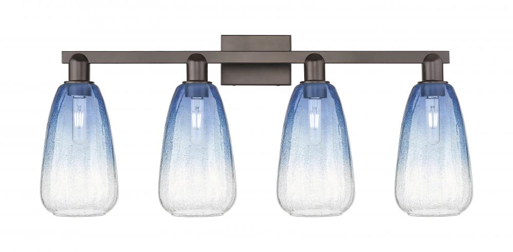 Brookhaven Almond - 4 Light - 36 inch - Oil Rubbed Bronze - Bath Vanity Light