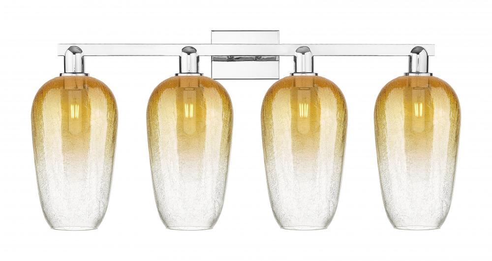 Brookhaven Flute - 4 Light - 36 inch - Polished Chrome - Bath Vanity Light