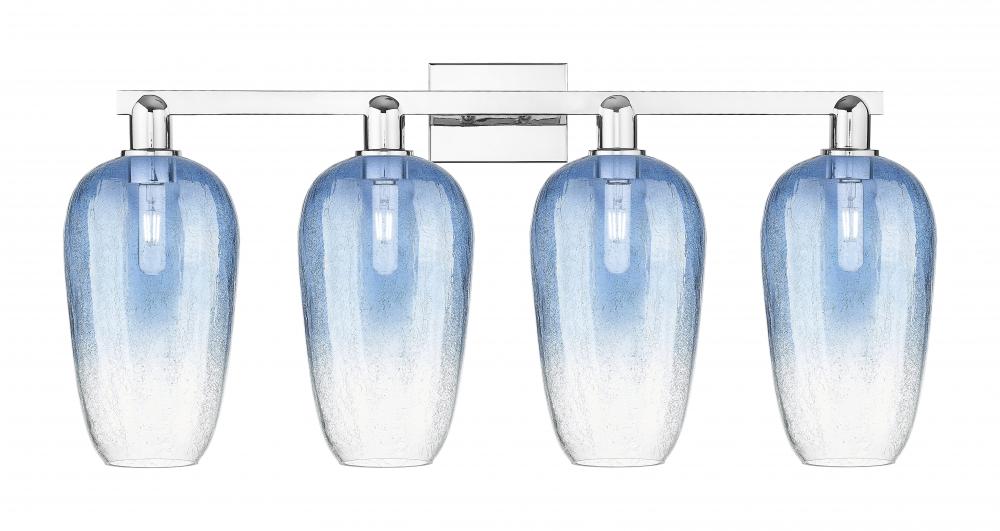 Brookhaven Flute - 4 Light - 36 inch - Polished Chrome - Bath Vanity Light