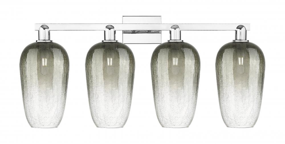 Brookhaven Flute - 4 Light - 36 inch - Polished Chrome - Bath Vanity Light