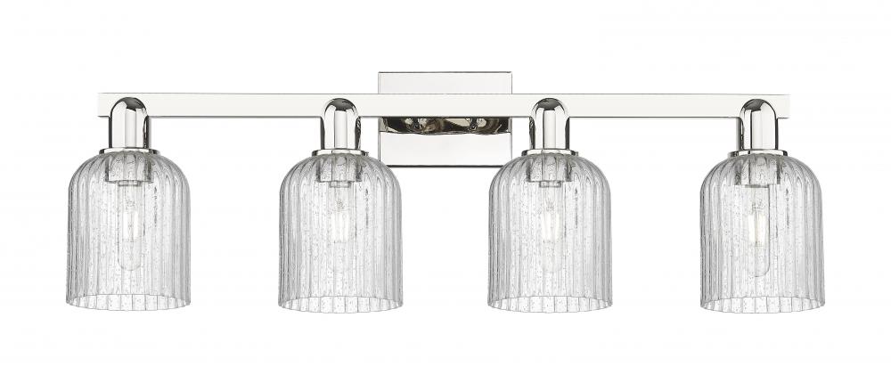Bridal Veil - 4 Light - 36 inch - Polished Nickel - Bath Vanity Light