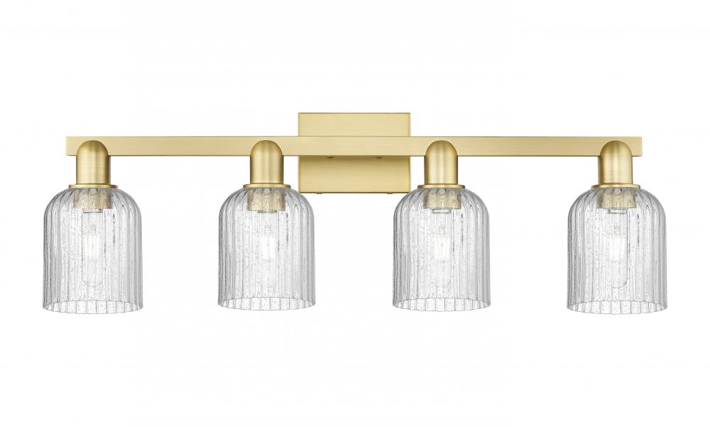 Bridal Veil - 4 Light - 36 inch - Satin Gold - Bath Vanity Light