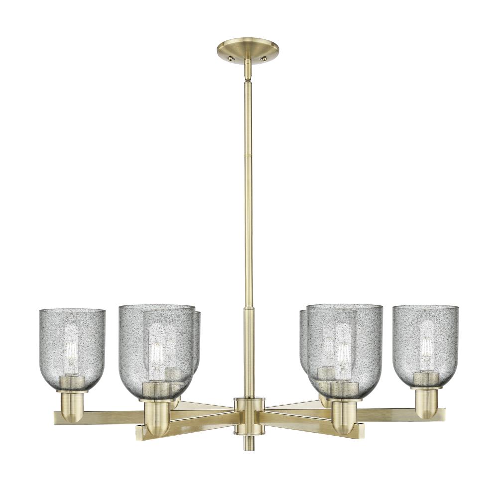 Caledonia - 6 Light - 35 inch - Antique Brass - Stem hung - Chandelier