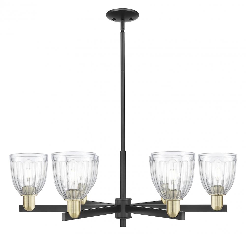Brookfield - 6 Light - 36 inch - Black Antique Brass - Stem hung - Chandelier