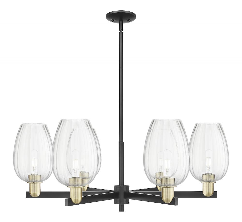 Preston Flute - 6 Light - 24 inch - Black Antique Brass - Chandelier