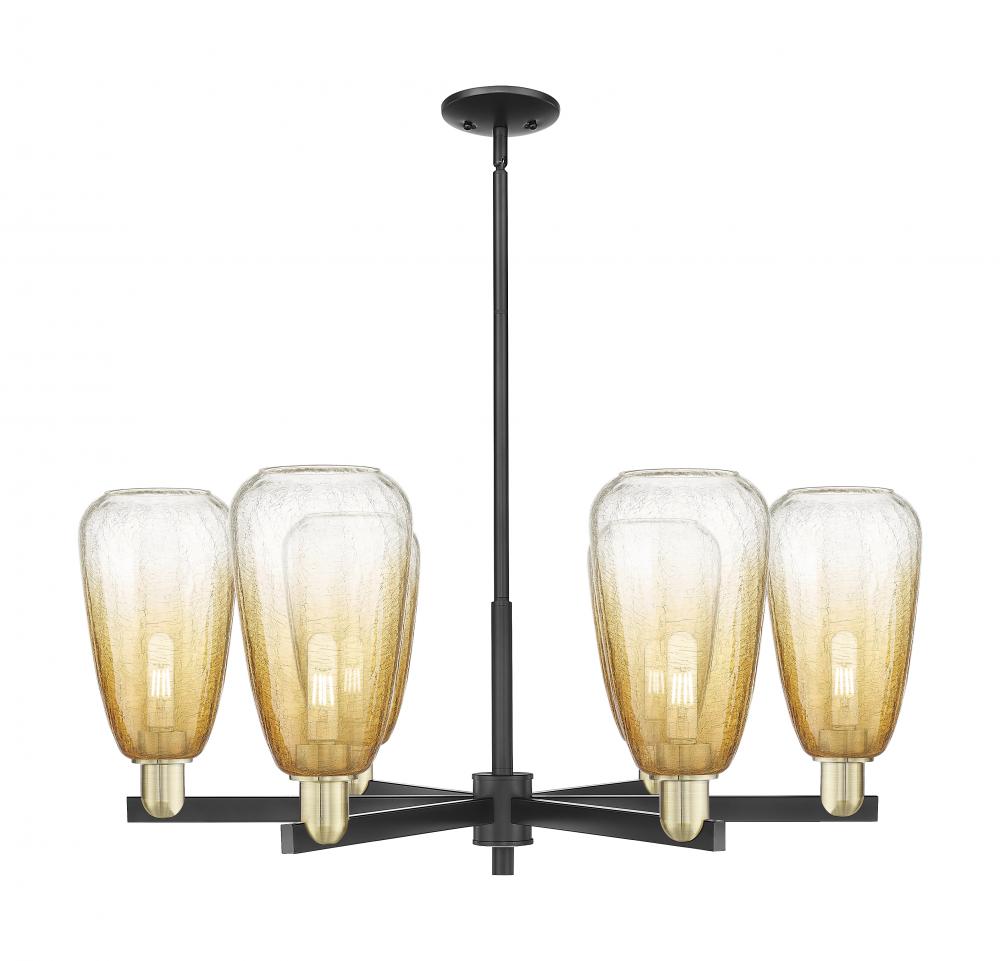 Brookhaven Almond - 6 Light - 24 inch - Black Antique Brass - Chandelier