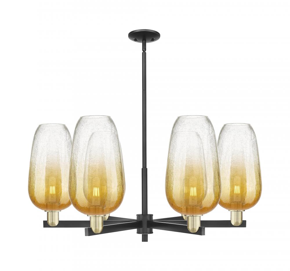 Brookhaven Flute - 6 Light - 24 inch - Black Antique Brass - Chandelier