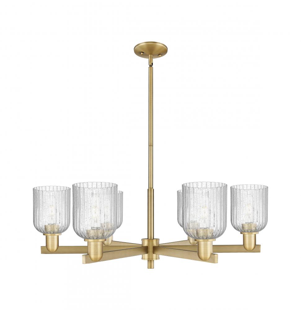 Bridal Veil - 6 Light - 24 inch - Brushed Brass - Chandelier