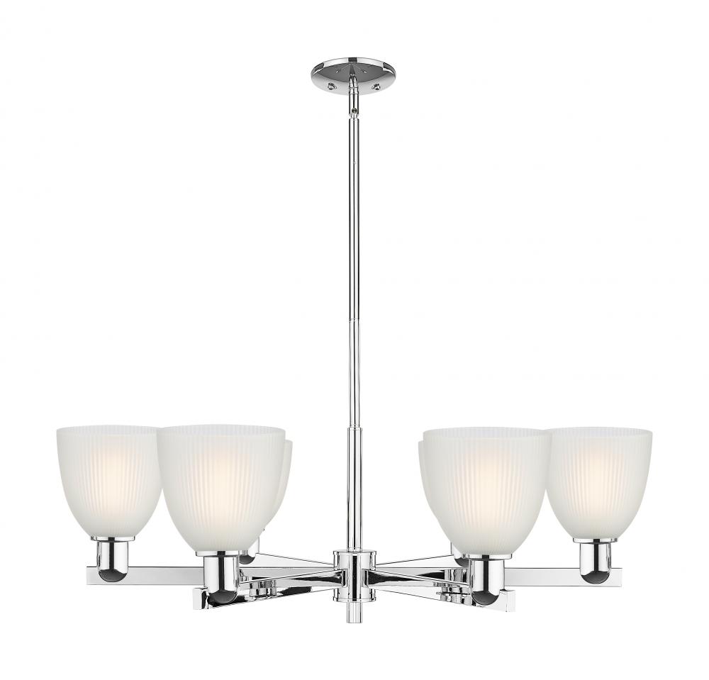 Castile - 6 Light - 36 inch - Polished Chrome - Stem hung - Chandelier