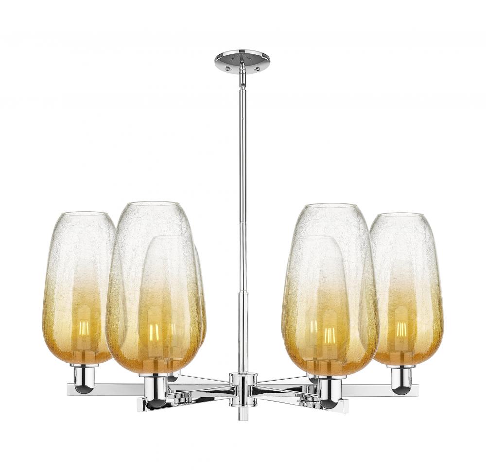 Brookhaven Flute - 6 Light - 24 inch - Polished Chrome - Chandelier