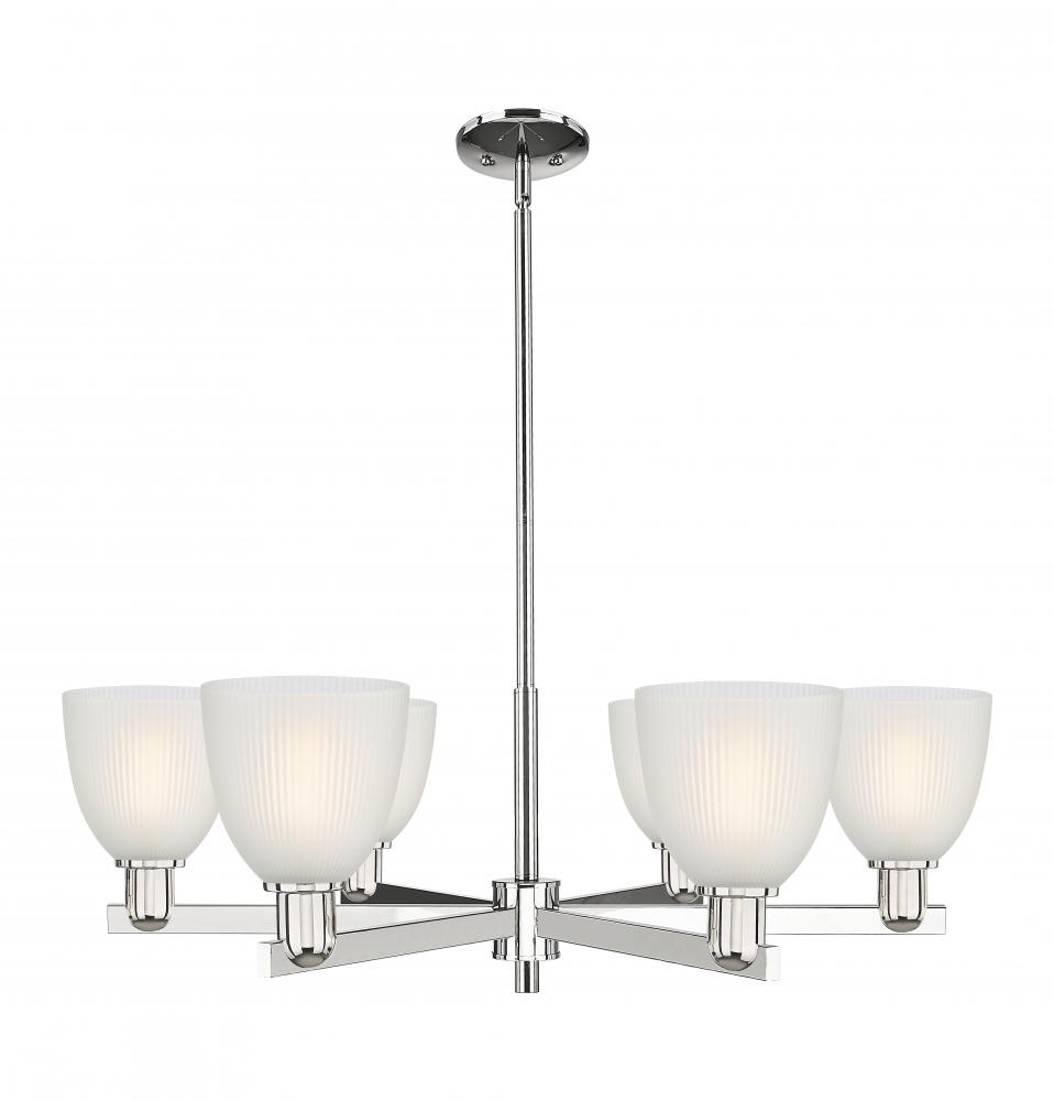 Castile - 6 Light - 36 inch - Polished Chrome - Stem hung - Chandelier