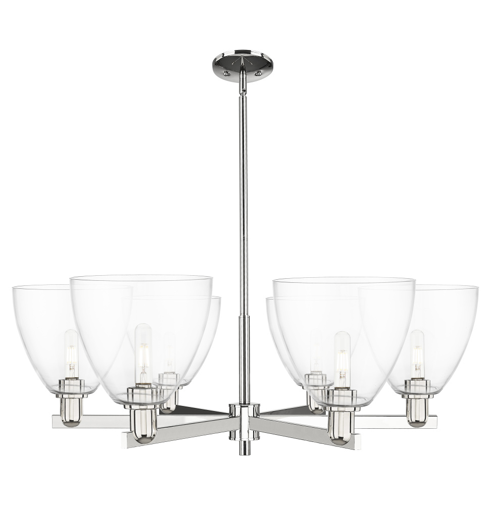 Bristol - 6 Light - 39 inch - Polished Nickel - Stem hung - Chandelier
