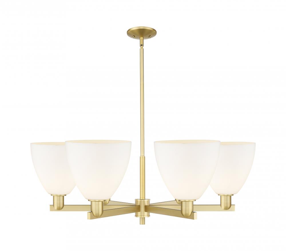 Bristol - 6 Light - 39 inch - Satin Gold - Stem hung - Chandelier