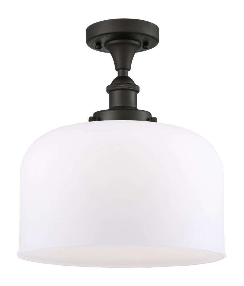 Bell - 1 Light - 12 inch - Oil Rubbed Bronze - Semi-Flush Mount