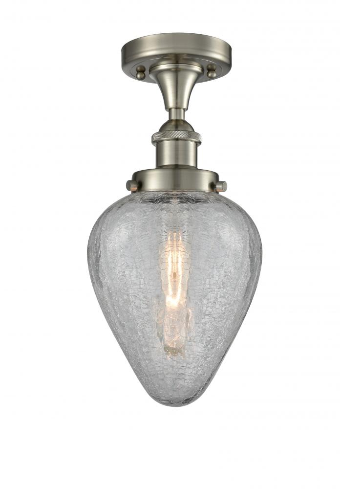 Geneseo - 1 Light - 6 inch - Brushed Satin Nickel - Semi-Flush Mount