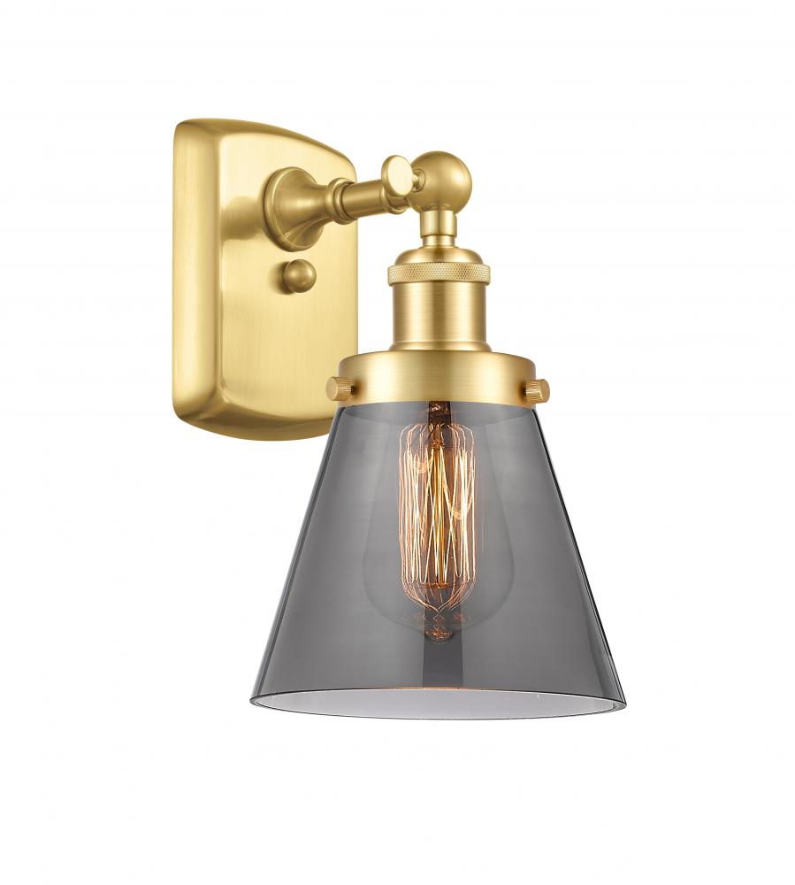 Cone - 1 Light - 6 inch - Satin Gold - Sconce