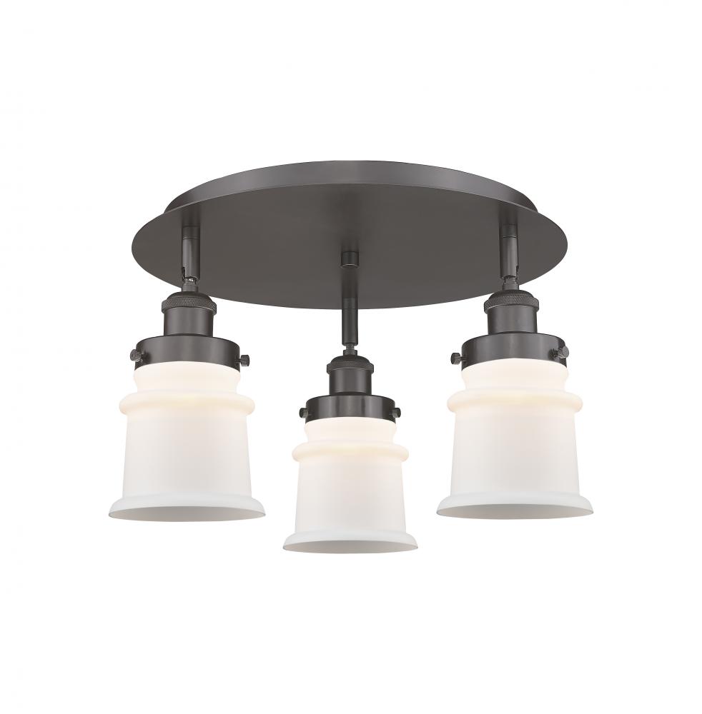 Canton - 3 Light - 17 inch - Oil Rubbed Bronze - Semi-Flush Mount
