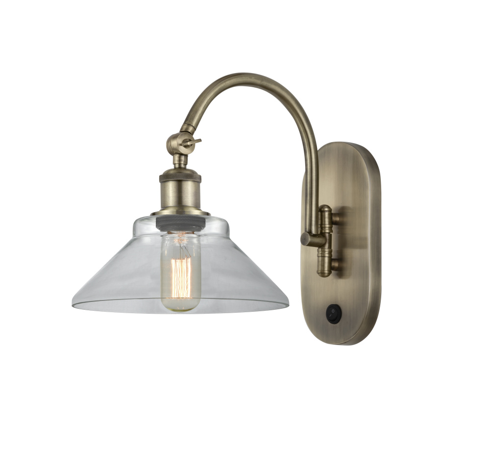 Orwell - 1 Light - 8 inch - Antique Brass - Adjustable - Sconce