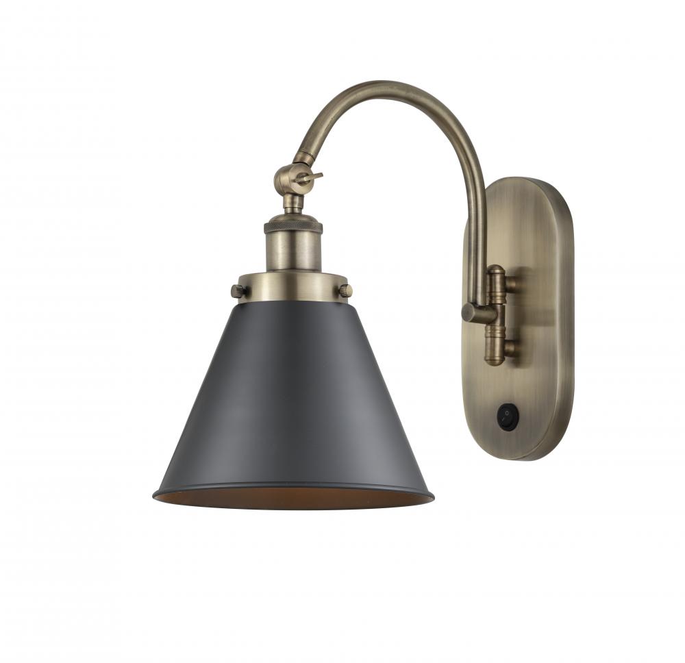 Appalachian - 1 Light - 8 inch - Antique Brass - Adjustable Swing Arm