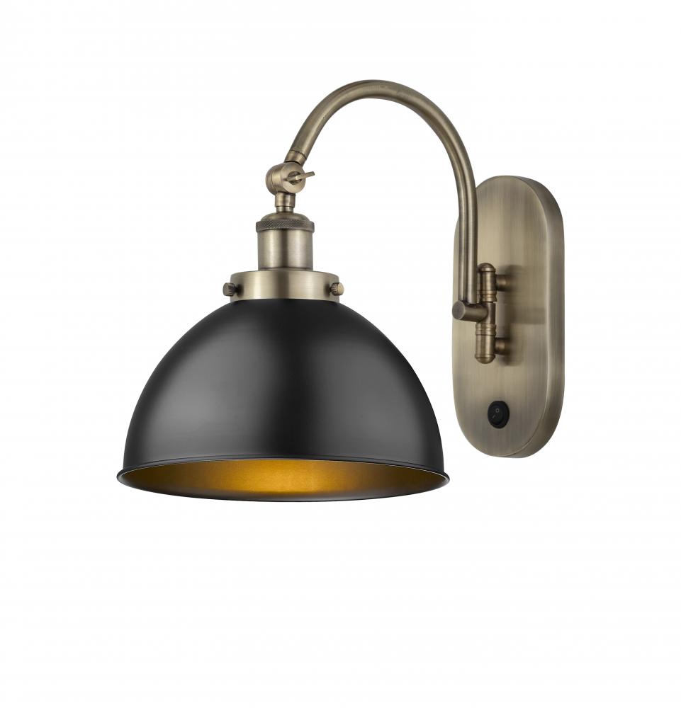 Ballston Urban - 1 Light - 10 inch - Antique Brass - Adjustable Swing Arm