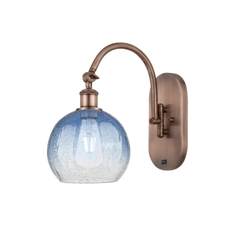 Brookhaven Globe - 1 Light - 8 inch - Antique Copper - Sconce