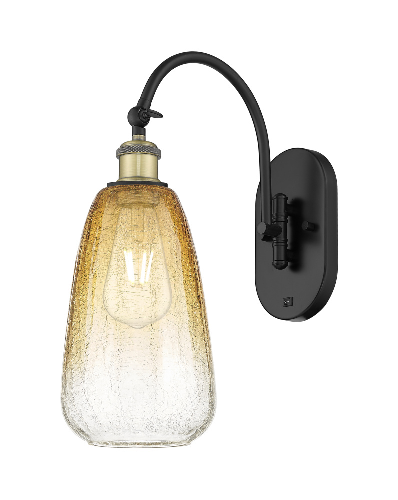 Brookhaven Almond - 1 Light - 6 inch - Black Antique Brass - Sconce