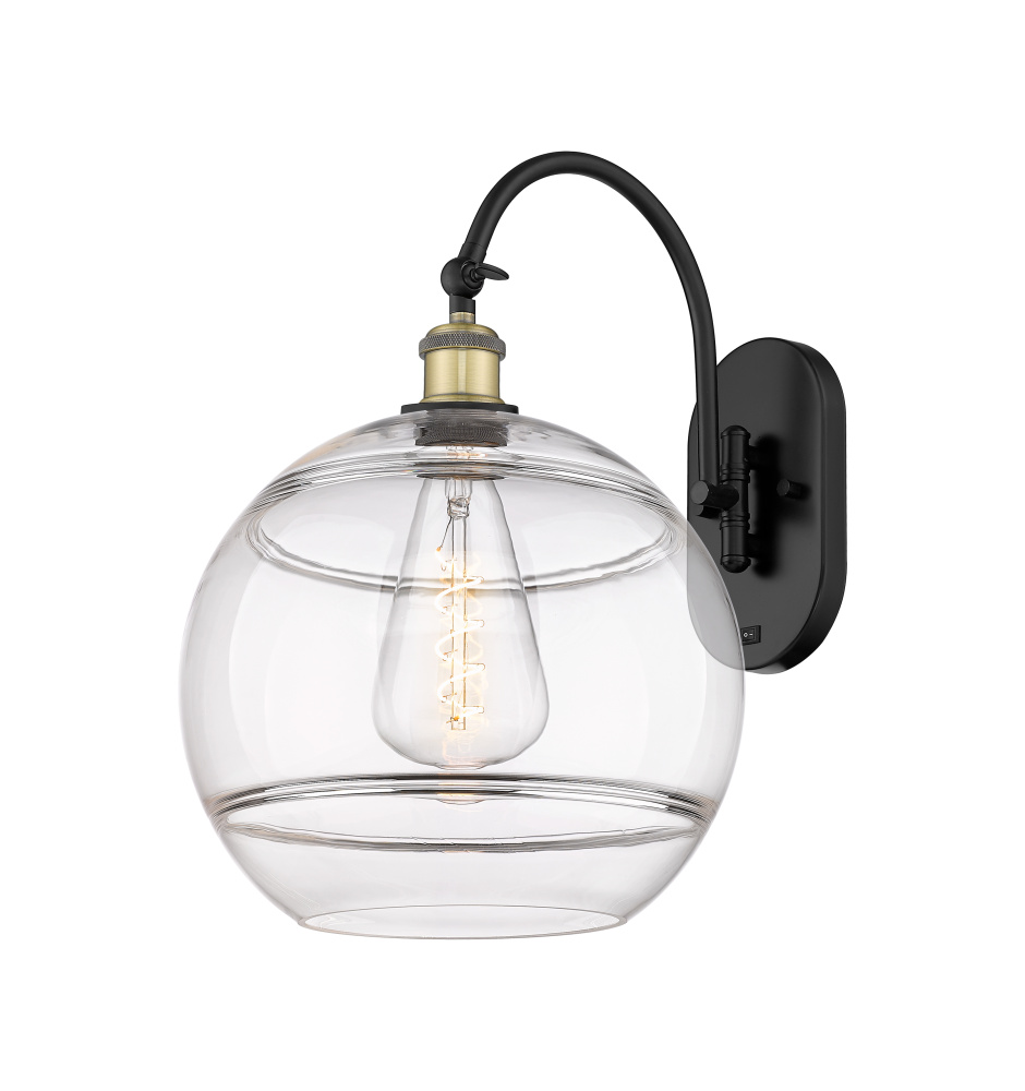 Rochester - 1 Light - 12 inch - Black Antique Brass - Adjustable - Sconce