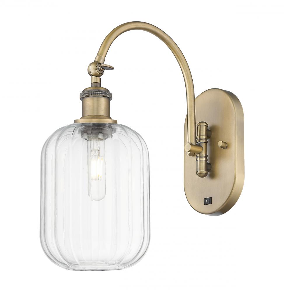 Preston Cylinder - 1 Light - 7 inch - Brushed Brass - Sconce