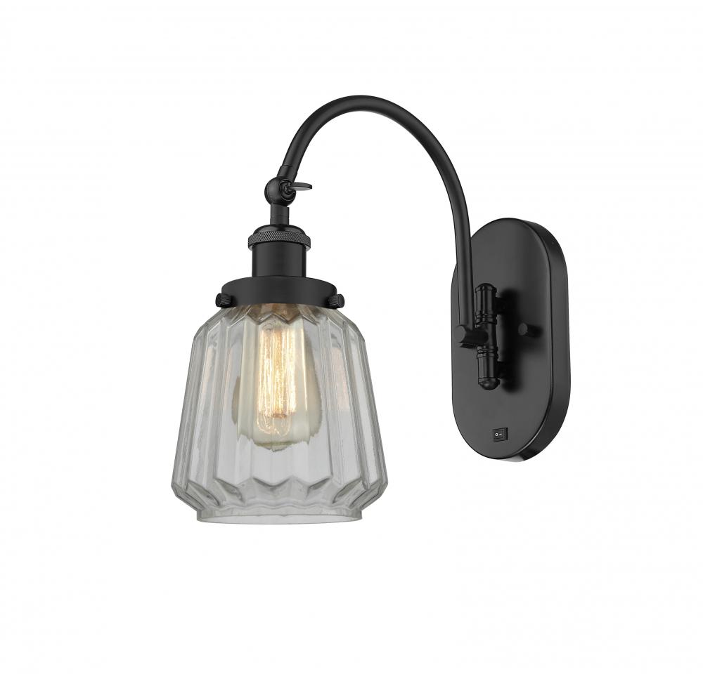 Chatham - 1 Light - 7 inch - Matte Black - Adjustable Swing Arm