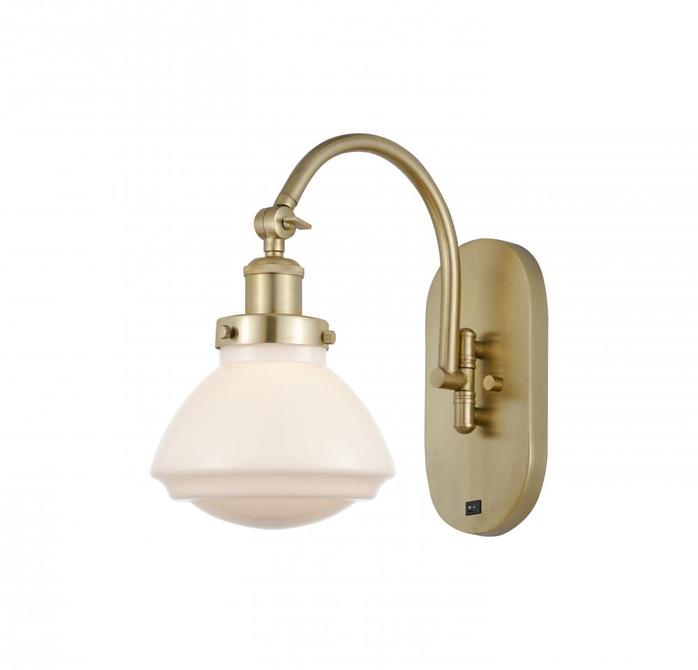 Olean - 1 Light - 7 inch - Satin Gold - Adjustable Swing Arm
