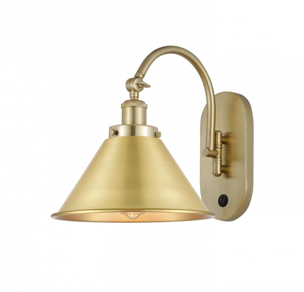 Briarcliff - 1 Light - 10 inch - Satin Gold - Adjustable Swing Arm