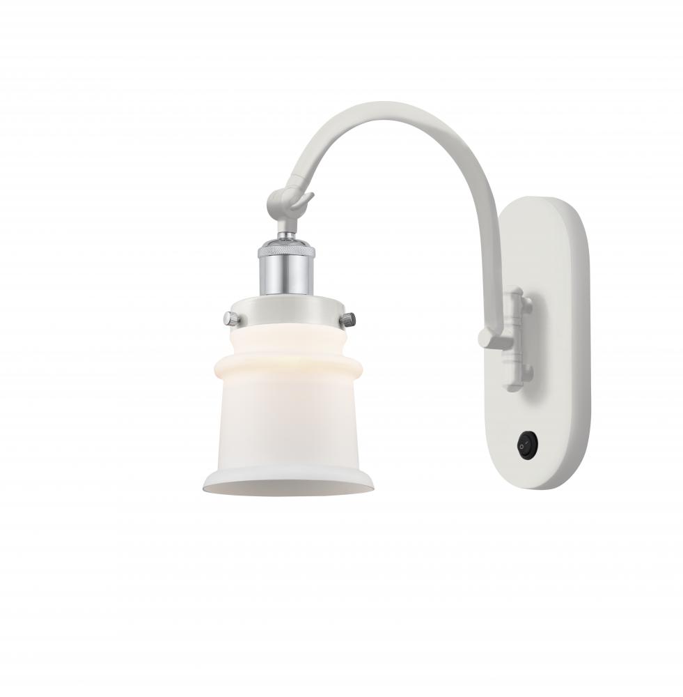 Canton - 1 Light - 7 inch - White Polished Chrome - Adjustable Swing Arm