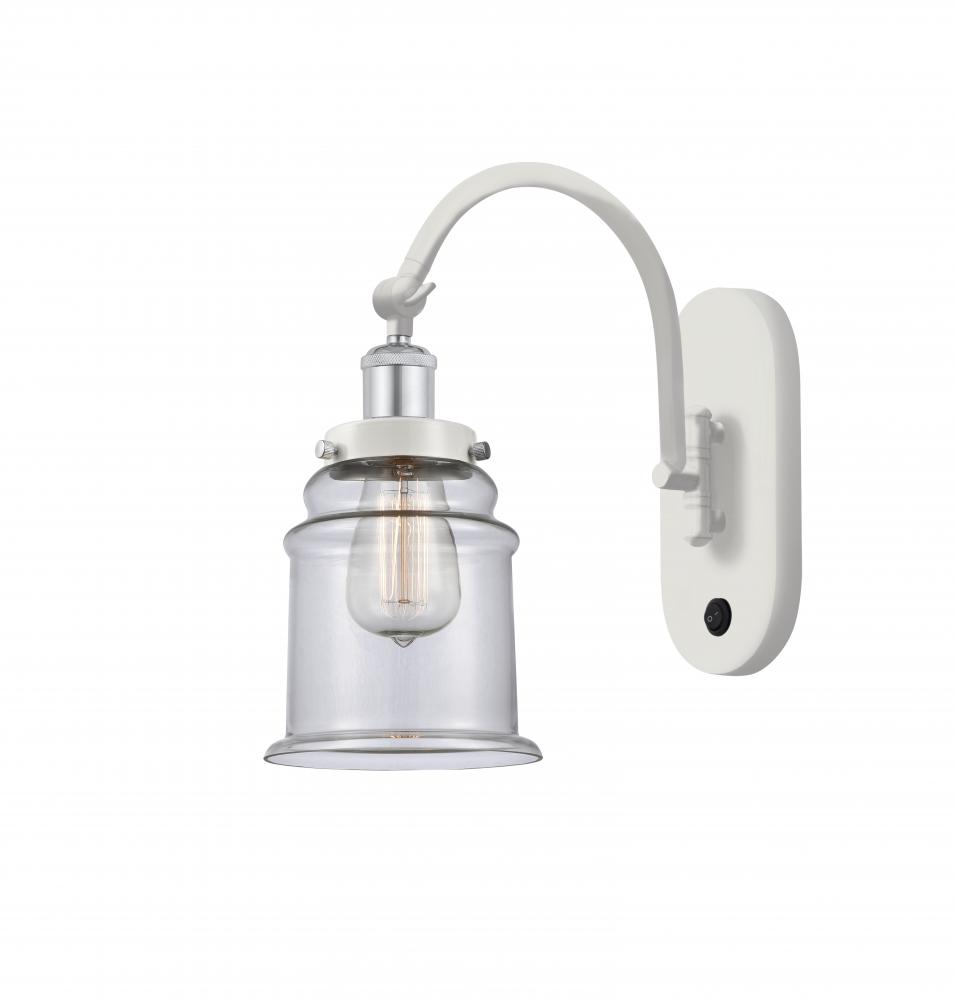Canton - 1 Light - 7 inch - White Polished Chrome - Adjustable Swing Arm