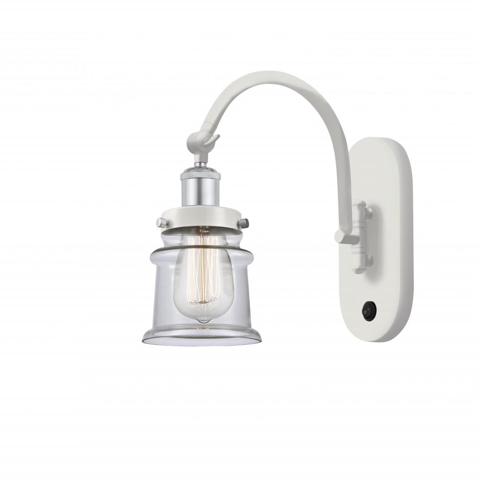 Canton - 1 Light - 7 inch - White Polished Chrome - Adjustable Swing Arm