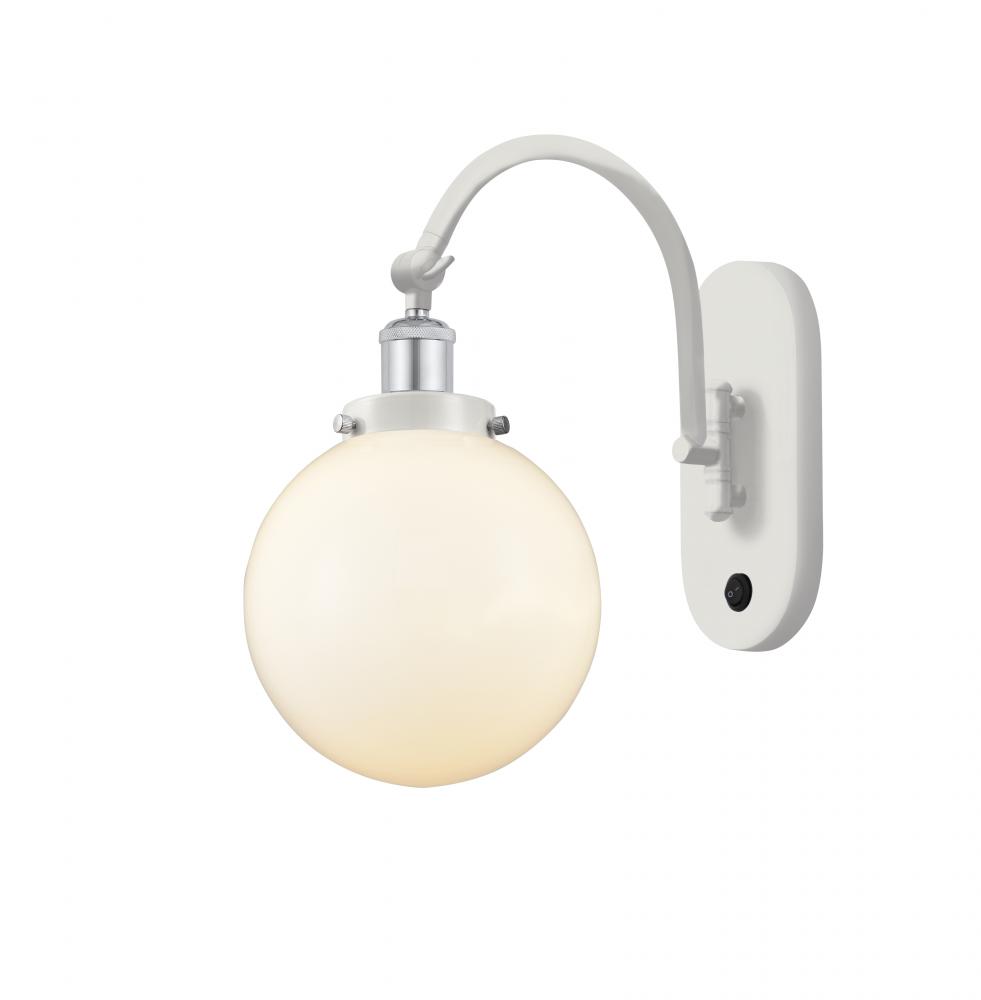 Beacon - 1 Light - 8 inch - White Polished Chrome - Adjustable Swing Arm