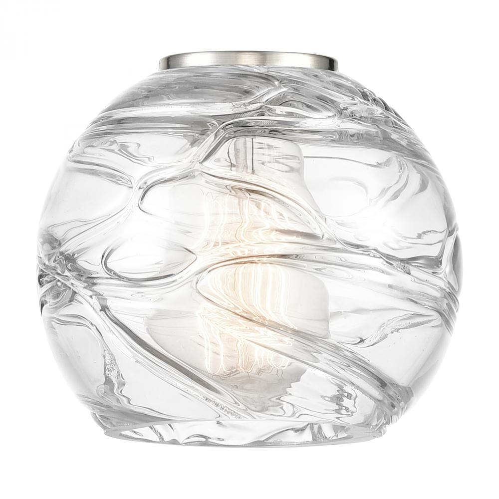 Deco Swirl 6" Clear Glass