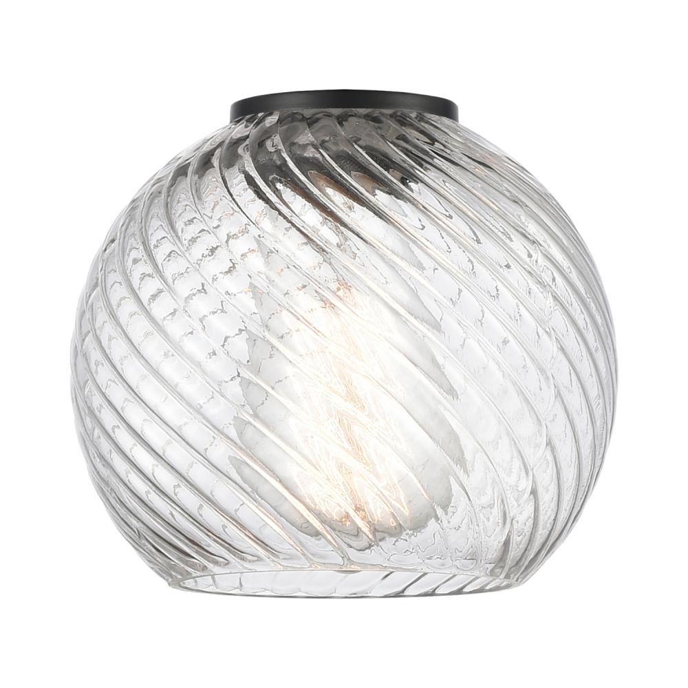 Small Twisted Swirl Clear Glass
