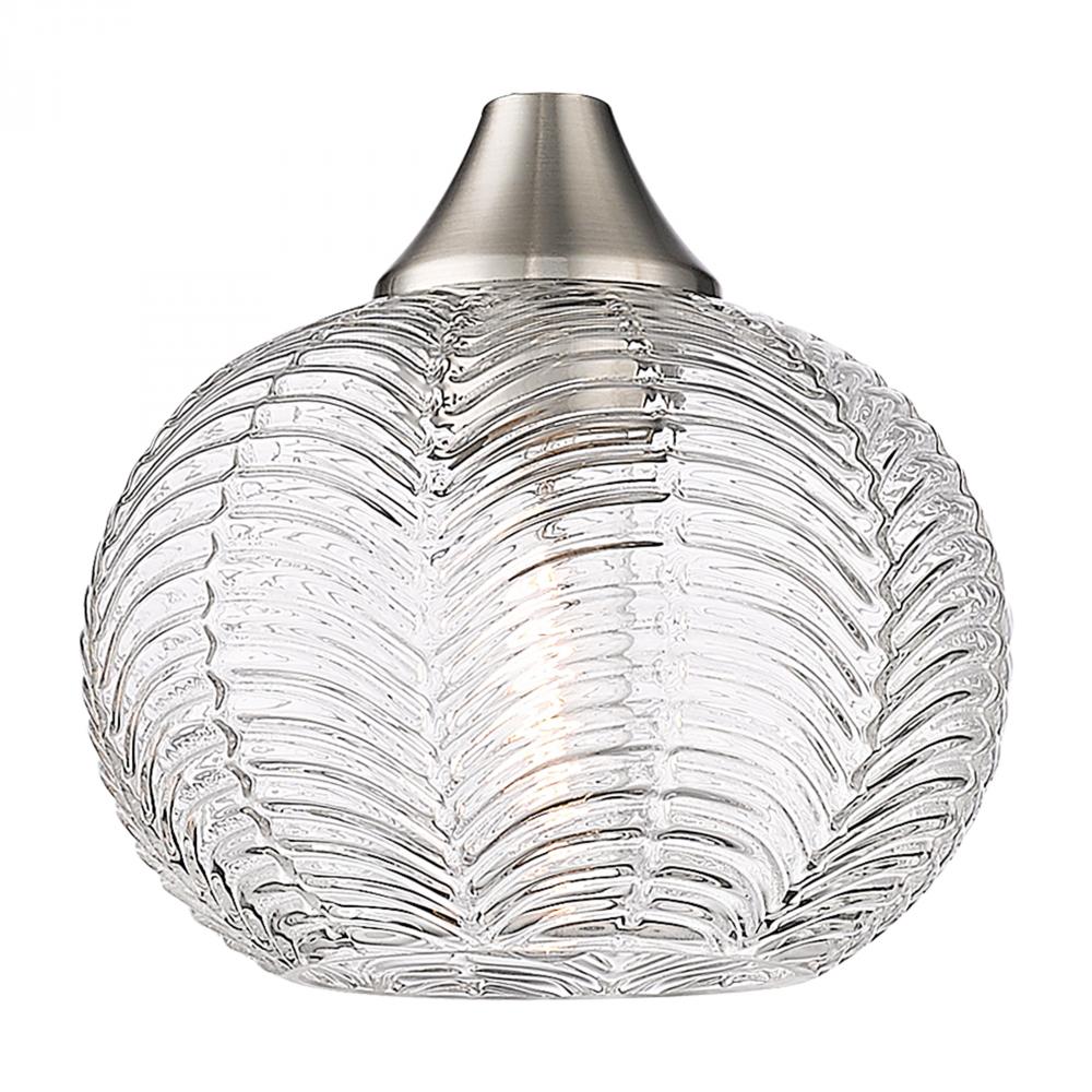 Berkshire - 1 Light - 7 inch - Brushed Brass - Cord Hung - Pendant