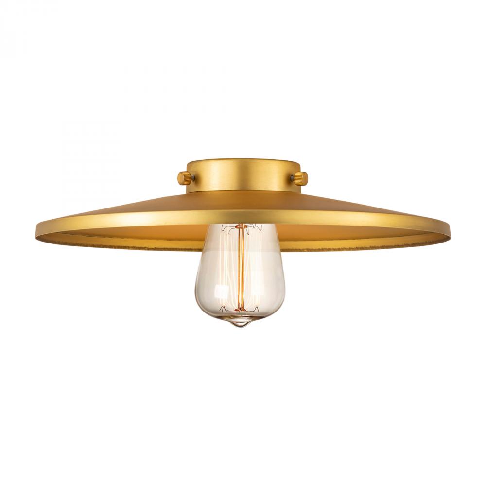 Railroad Light 12 inch Satin Gold Metal Shade