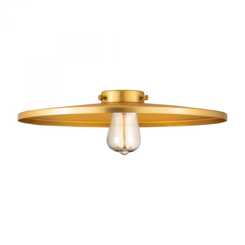Railroad Light 16 inch Satin Gold Metal Shade