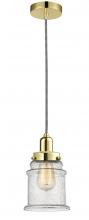 Innovations Lighting 100GD-10BW-0H-GD-G184 - Whitney - 1 Light - 8 inch - Gold - Cord hung - Mini Pendant
