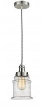 Innovations Lighting 100SN-10BW-1H-SN-G184 - Edison - 1 Light - 8 inch - Satin Nickel - Cord hung - Mini Pendant