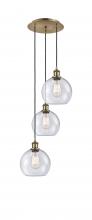Innovations Lighting 113B-3P-AB-G124-8 - Athens - 3 Light - 15 inch - Antique Brass - Cord Hung - Multi Pendant