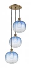 Innovations Lighting 113B-3P-AB-G481-10SB - Brookhaven Sphere - 3 Light - 17 inch - Antique Brass - Cord Hung - Multi Pendant