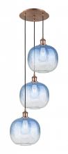 Innovations Lighting 113B-3P-AC-G481-10SB - Brookhaven Sphere - 3 Light - 17 inch - Antique Copper - Cord Hung - Multi Pendant