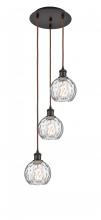 Innovations Lighting 113B-3P-OB-G1215-6 - Athens Water Glass - 3 Light - 13 inch - Oil Rubbed Bronze - Cord hung - Multi Pendant