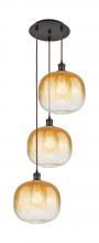Innovations Lighting 113B-3P-OB-G481-10AM - Brookhaven Sphere - 3 Light - 17 inch - Oil Rubbed Bronze - Cord Hung - Multi Pendant
