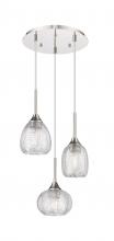 Innovations Lighting 113B-3P-PN-G323-MU - Berkshire - 3 Light - 15 inch - Polished Nickel - Cord Hung - Multi Pendant